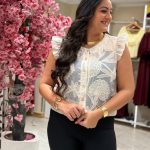 Short Ruffle Sleeve Blouse