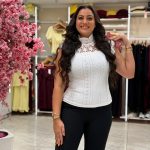 Sleeveless Blouse with Guipure Lace