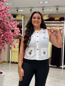 Short Ruffle Sleeve Front Plaid Top