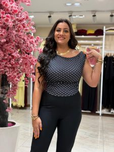 Sleeveless Polka Dots Top