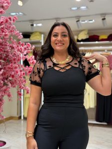 Short Sleeve Black Blouse