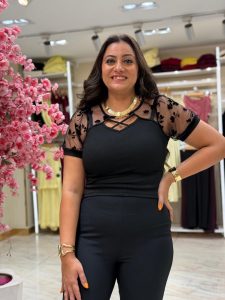 Short Sleeve Black Blouse - Image 2