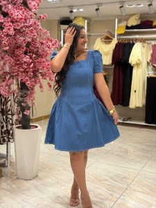 Short Sleeve Short Jeans Dress - Image 6