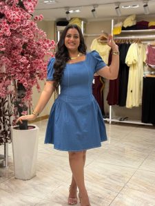 Short Sleeve Short Jeans Dress - Image 5