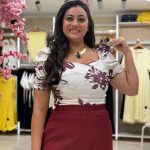 Short Sleeve Flowery Top