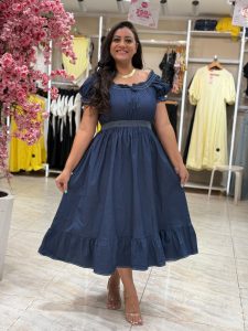 Short Sleeve Long Jeans Dress - Image 4