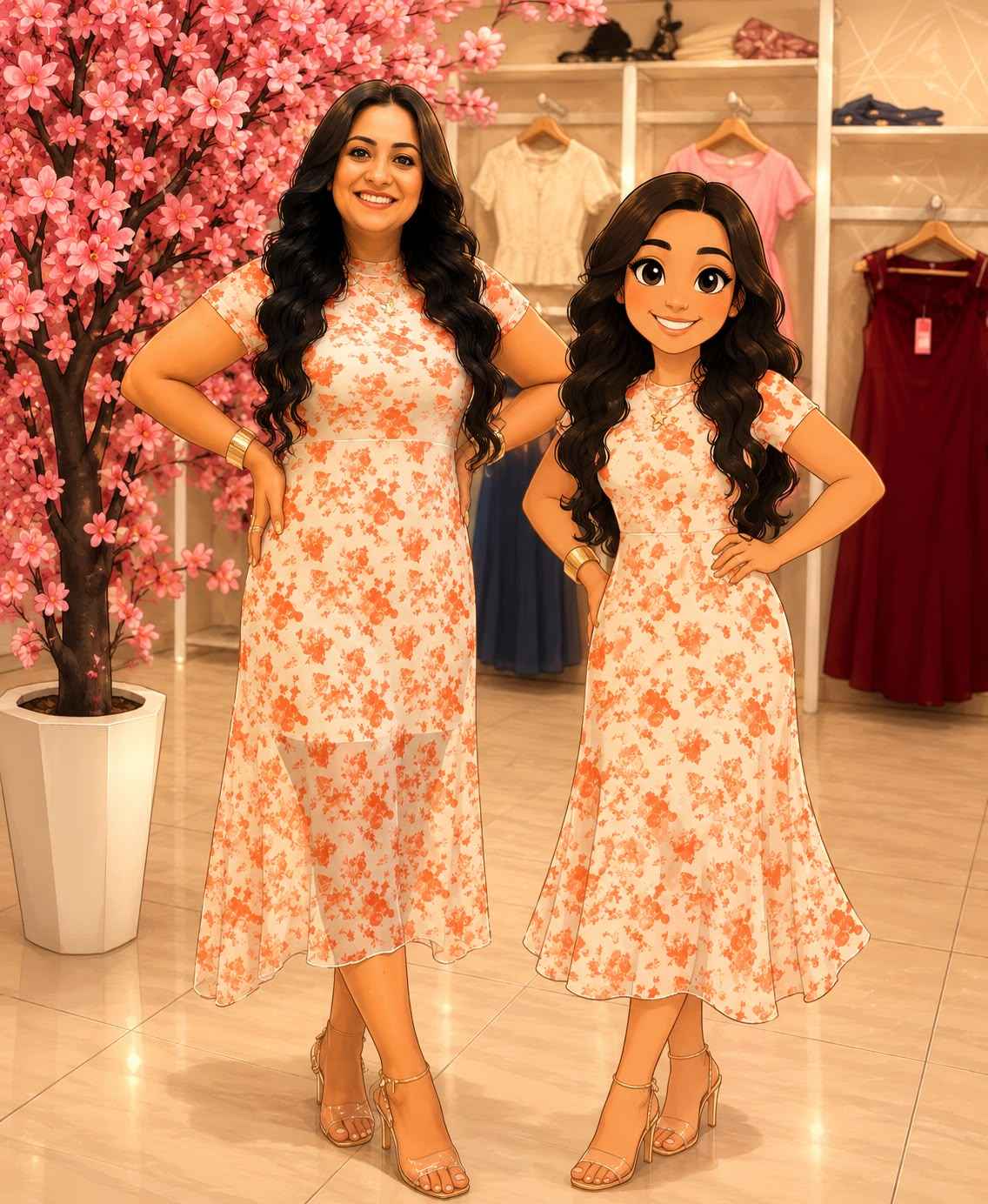 WhatsApp Image 2026-06-29 at 3.05.31 PM_2_11zon Short Sleeve Floral Tulle Dress - Image 1