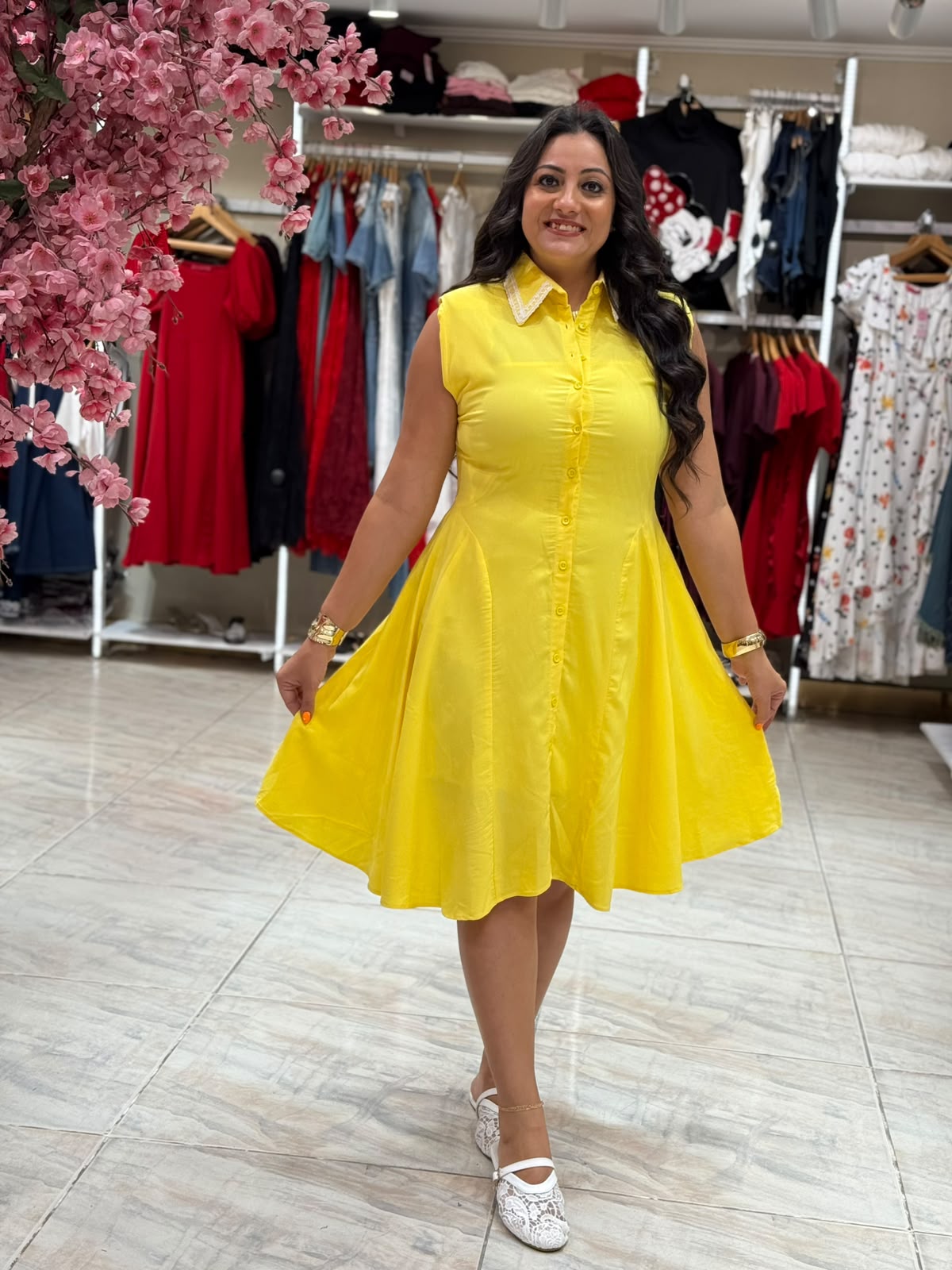 WhatsApp Image 2026-08-10 at 10.33.24 PM (4) Sleeveless Plain Color Short Dress - الصورة 1